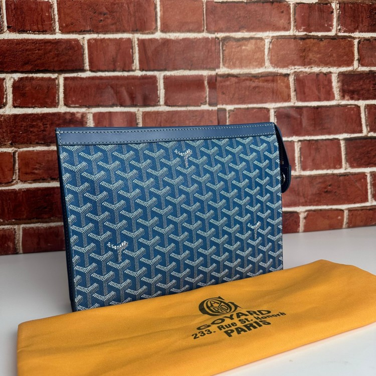 GOYARD POCHETTE CLUCTH LACİVERT